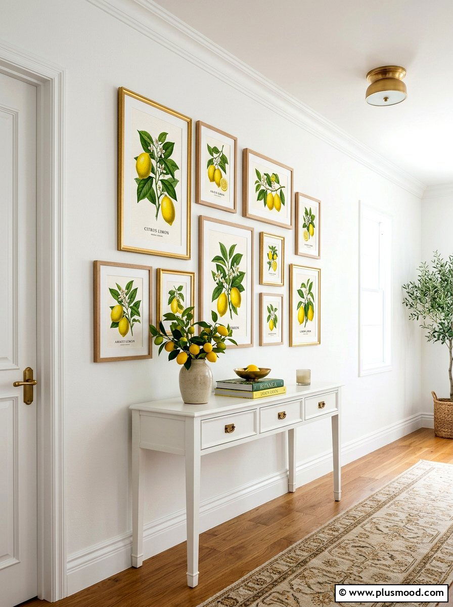 Lemon Wall Art Gallery - 25 summer decor ideas with lemons