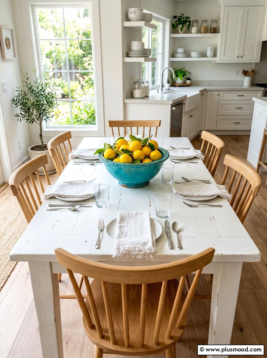 Lemon bowl kitchen table - 25 summer kitchen centerpiece ideas