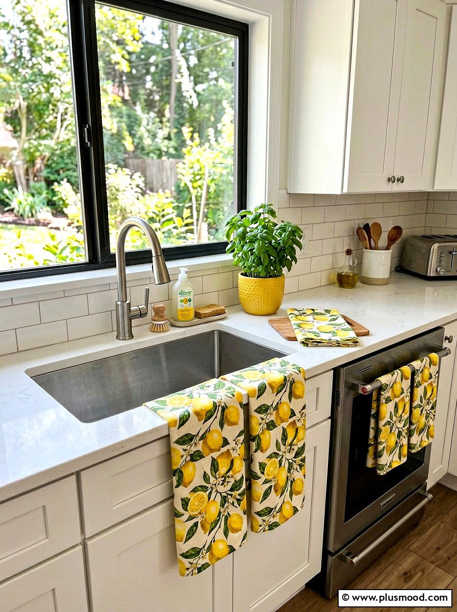 Lemon kitchen towels