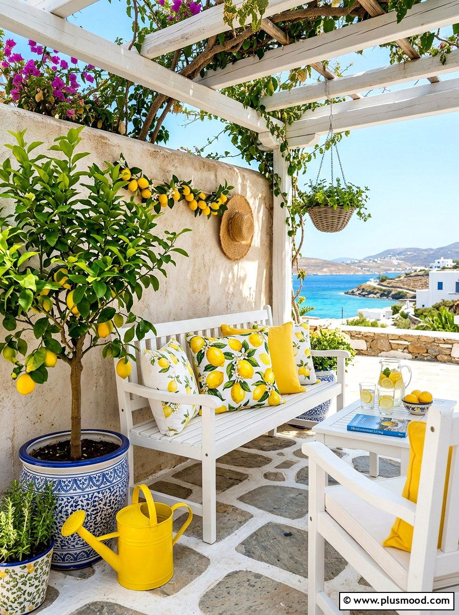Lemon porch decor - 25 summer porch ideas