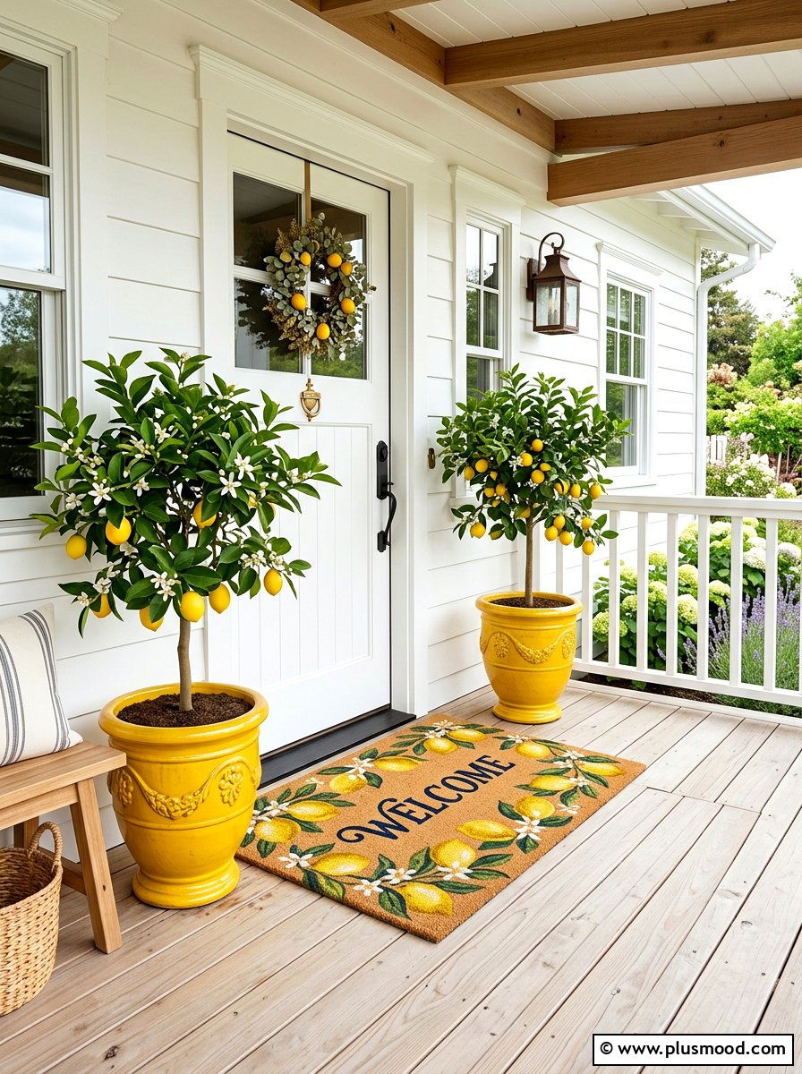 Lemon welcome mat 1 - 25 summer welcome mat ideas for summer
