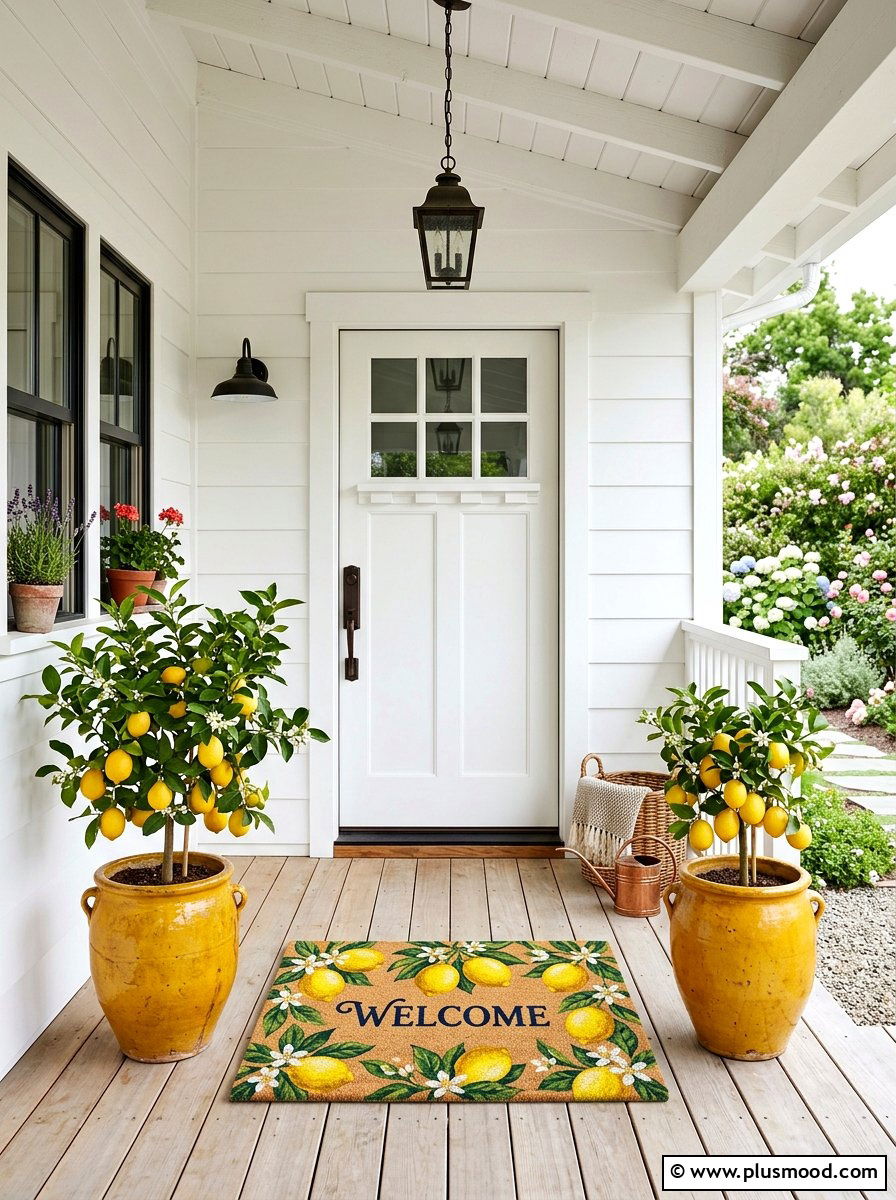 Lemon welcome mat - 25 summer welcome mat ideas for summer