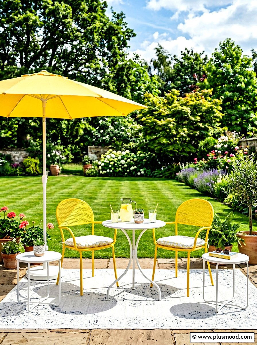 Lemon yellow patio - 25 summer patio color ideas