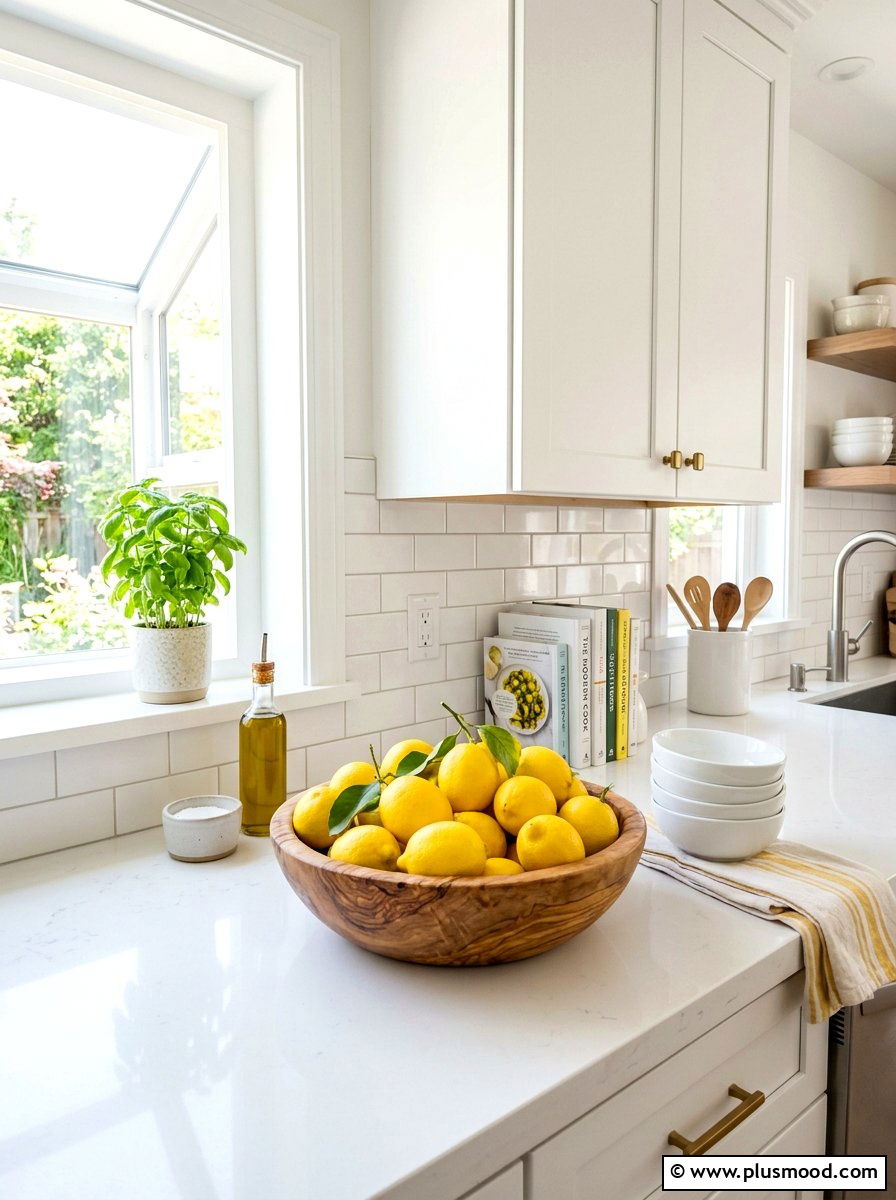 Lemons In Wooden Bowl - 25 summer casual elegant decor ideas