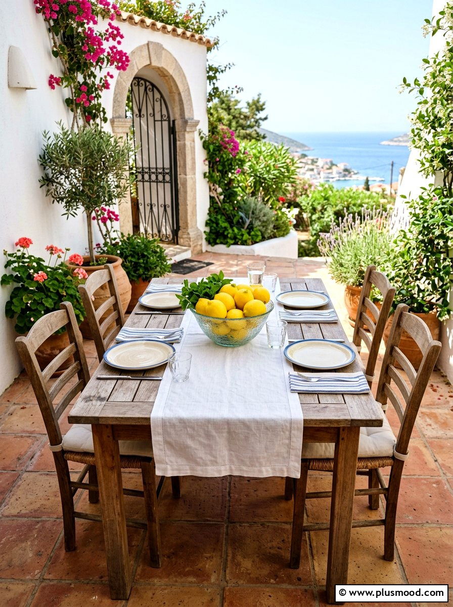Lemons in glass bowl - 25 summer patio centerpiece ideas