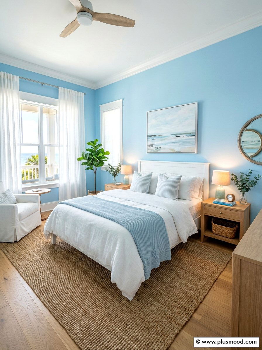 Light Blue Bedroom - 25 summer home decor ideas