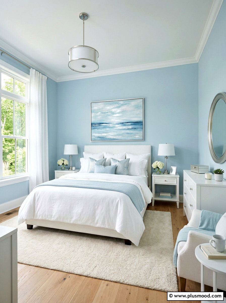 Light Blue Sanctuary - 25 elegant summer bedroom ideas