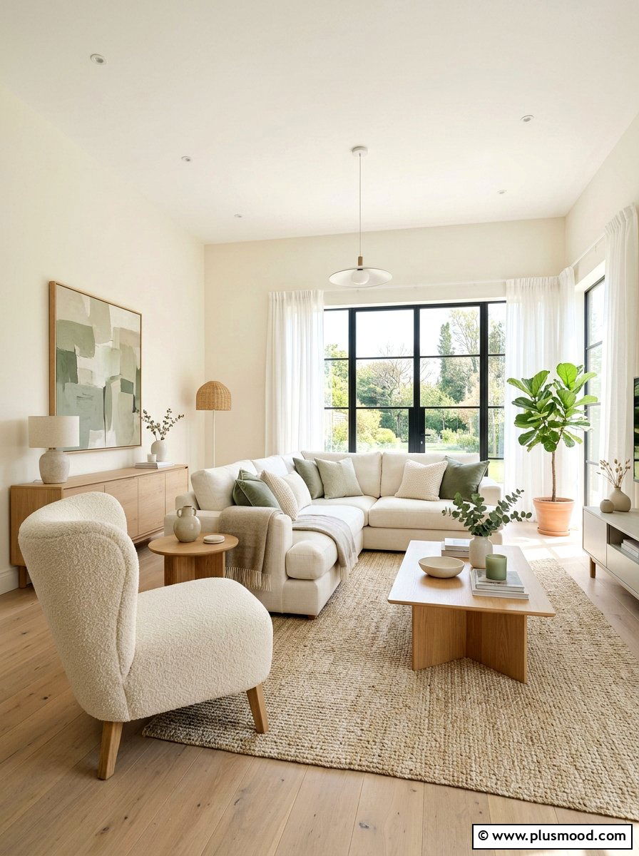 Light Color Palette - 25 summer decor ideas for small apartments living room