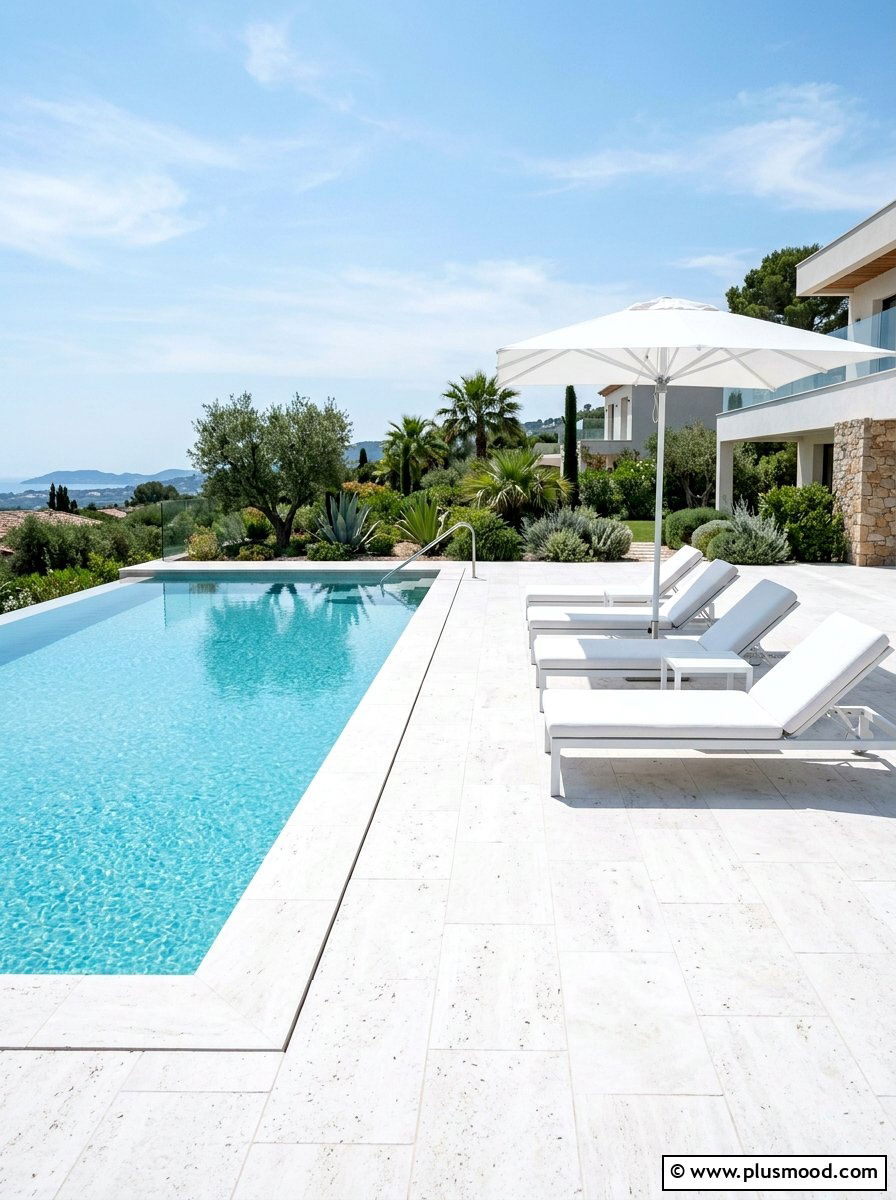 Light Colored Pool Deck - 25 pool landscaping ideas for hot climates