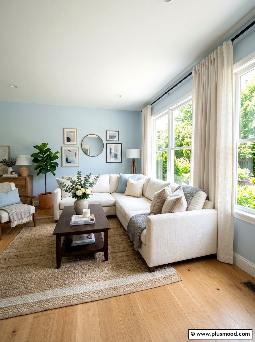 Light Cotton Drapes - 25 summer breezy window treatment ideas