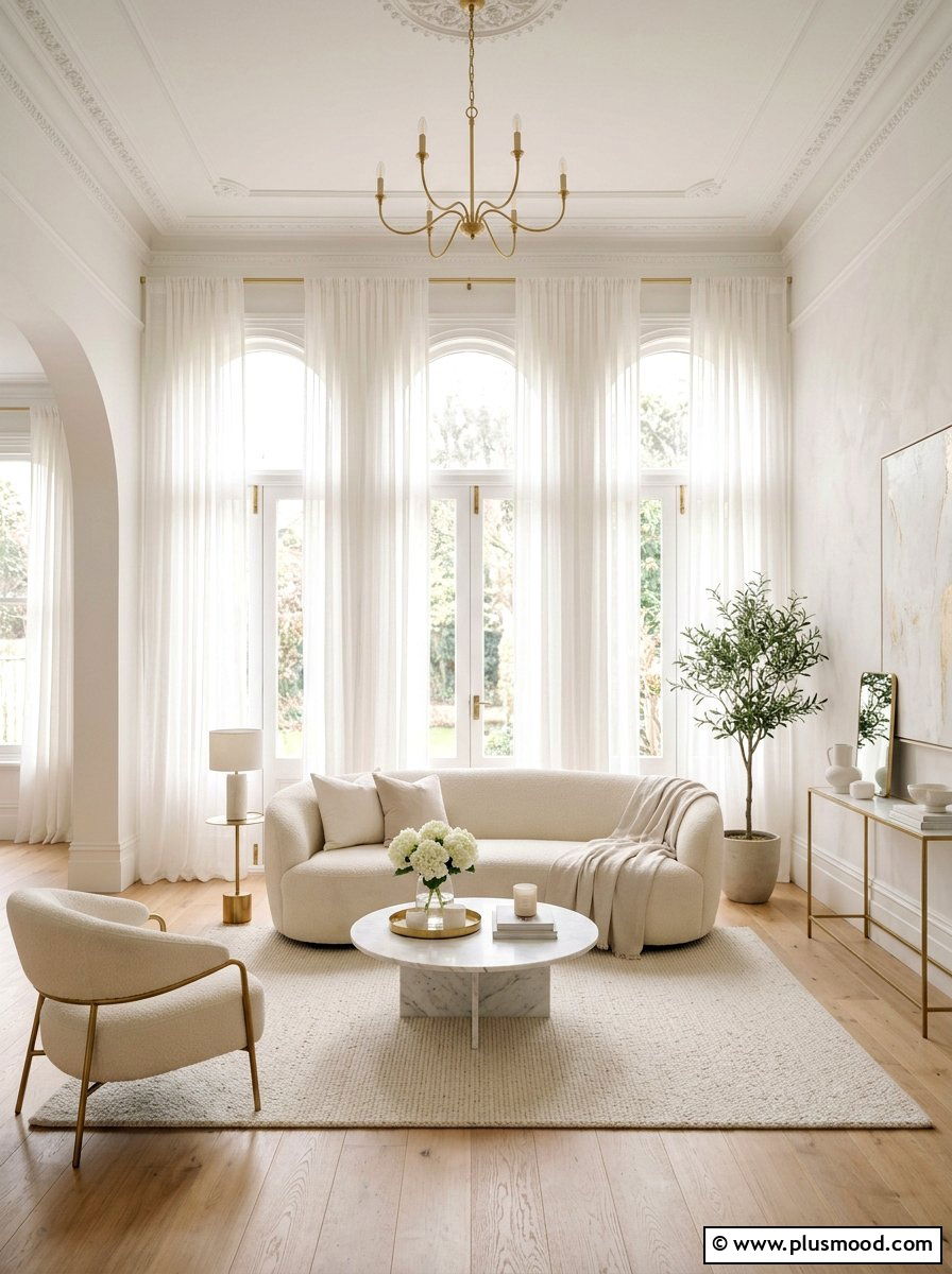 Light Filtering Voile - 25 summer curtains ideas for living room