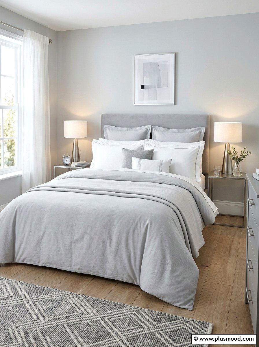 Light Grey Bedding - 25 summer bed styling ideas