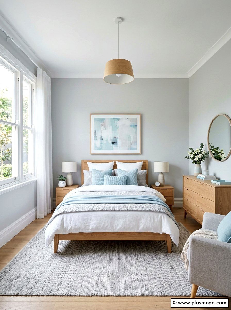 Light Grey Wall Color - 25 light and airy summer bedroom ideas