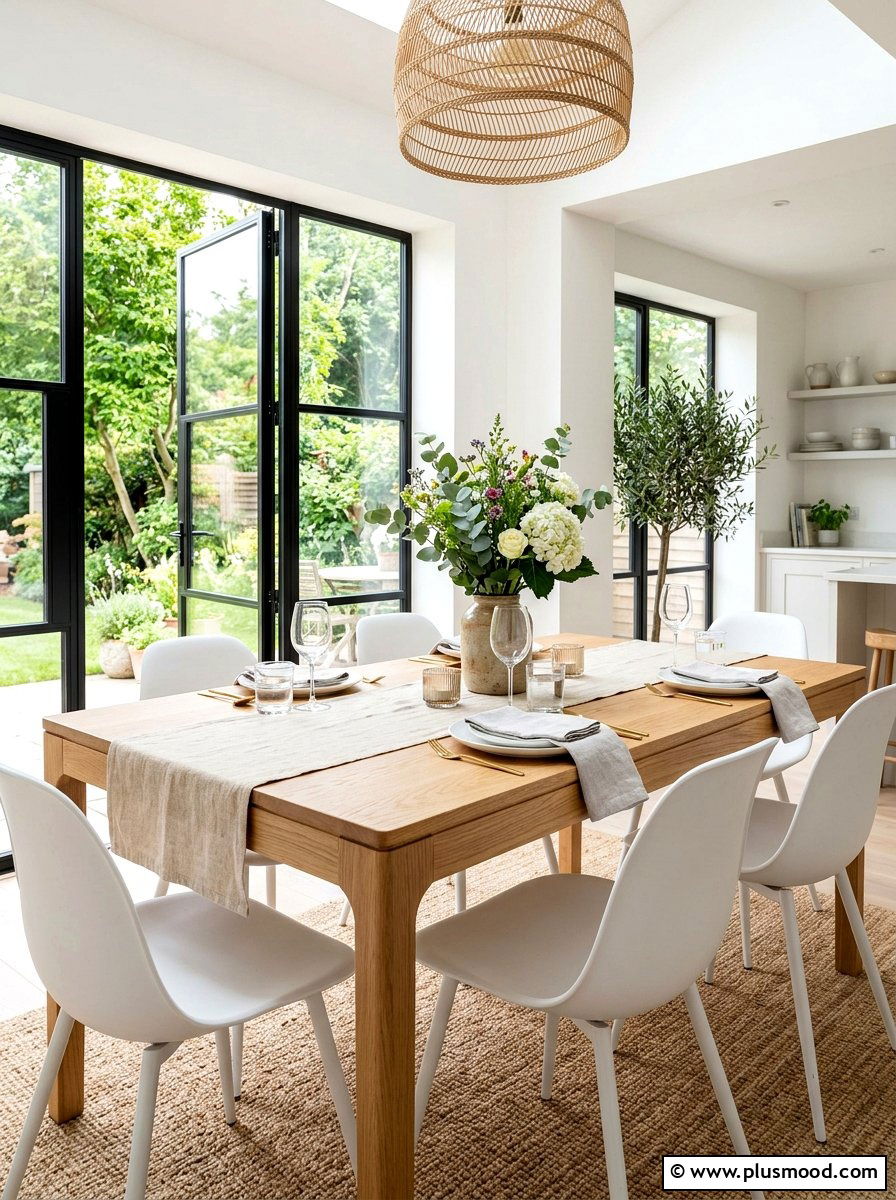 Light Oak Dining Table - 25 summer neutral decor ideas