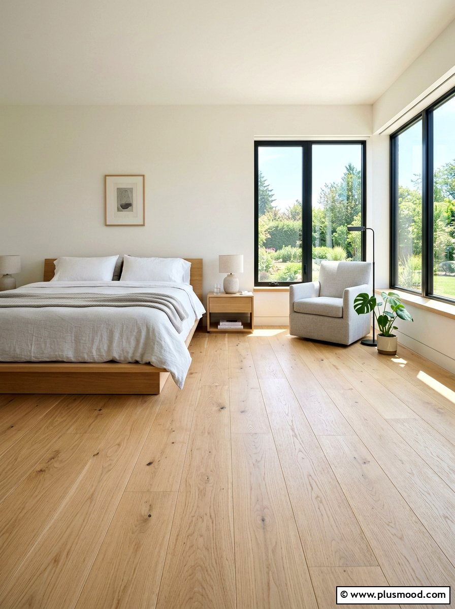 Light Oak Wood Flooring - 25 light and airy summer bedroom ideas