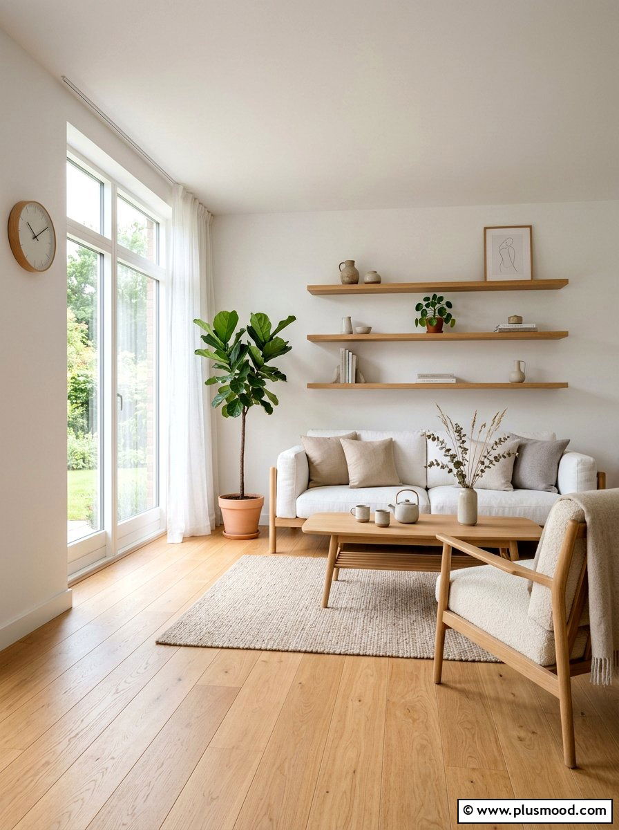 Light Oak Wood Living Room - 25 bright summer living room ideas