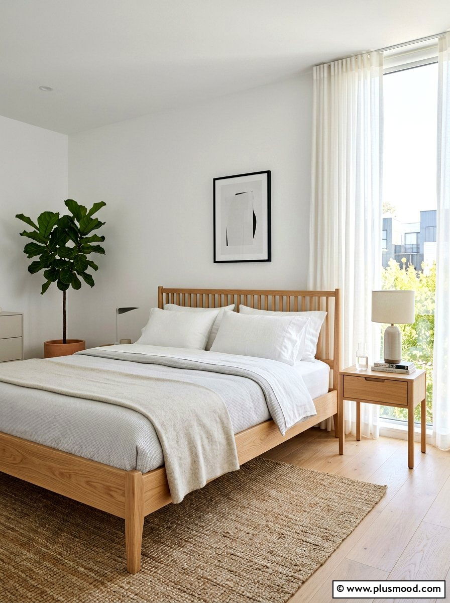 Light Wood Bed Frame - 25 summer bedroom ideas on a budget