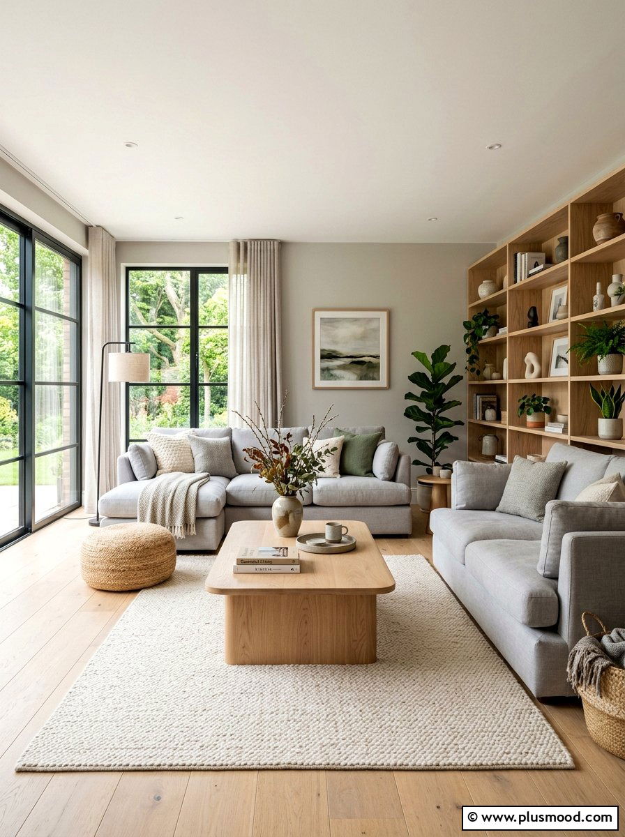 Light Wood Gray Living Room - 25 summer decor ideas for gray living room