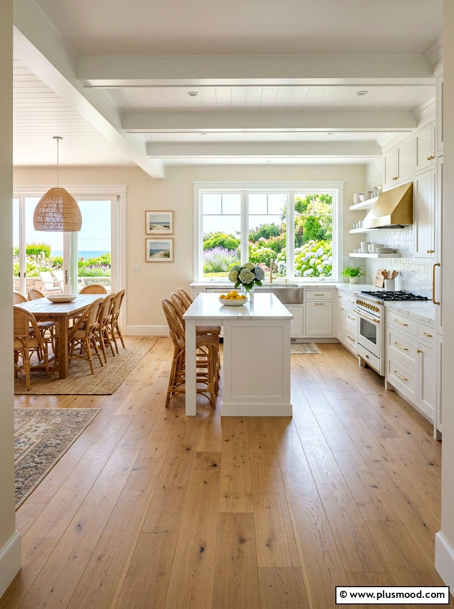 Light Wood Kitchen Flooring - 25 summer coastal kitchen ideas