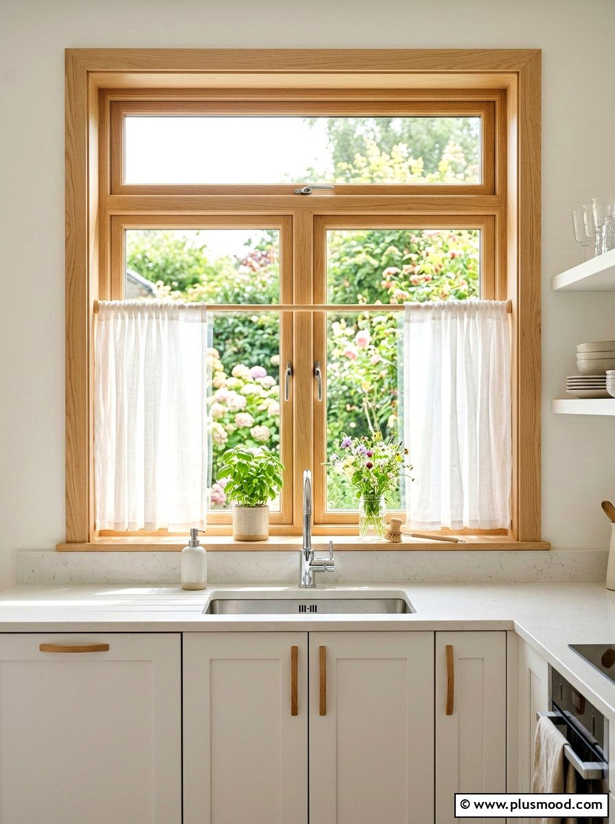 Light kitchen window treatments - 25 summer kitchen decor ideas