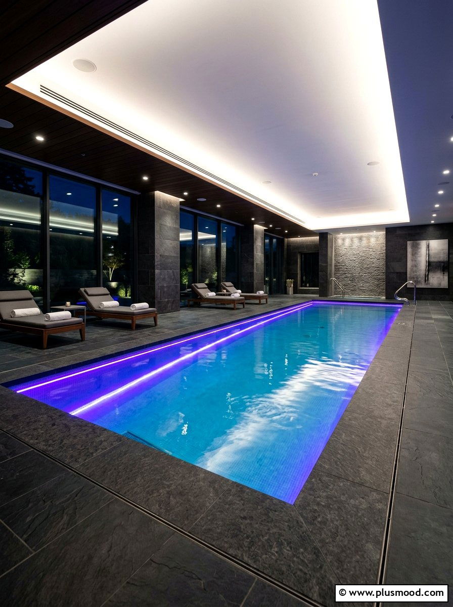 Lighting Indoor Pool - 25 pool landscaping ideas for indoor pools