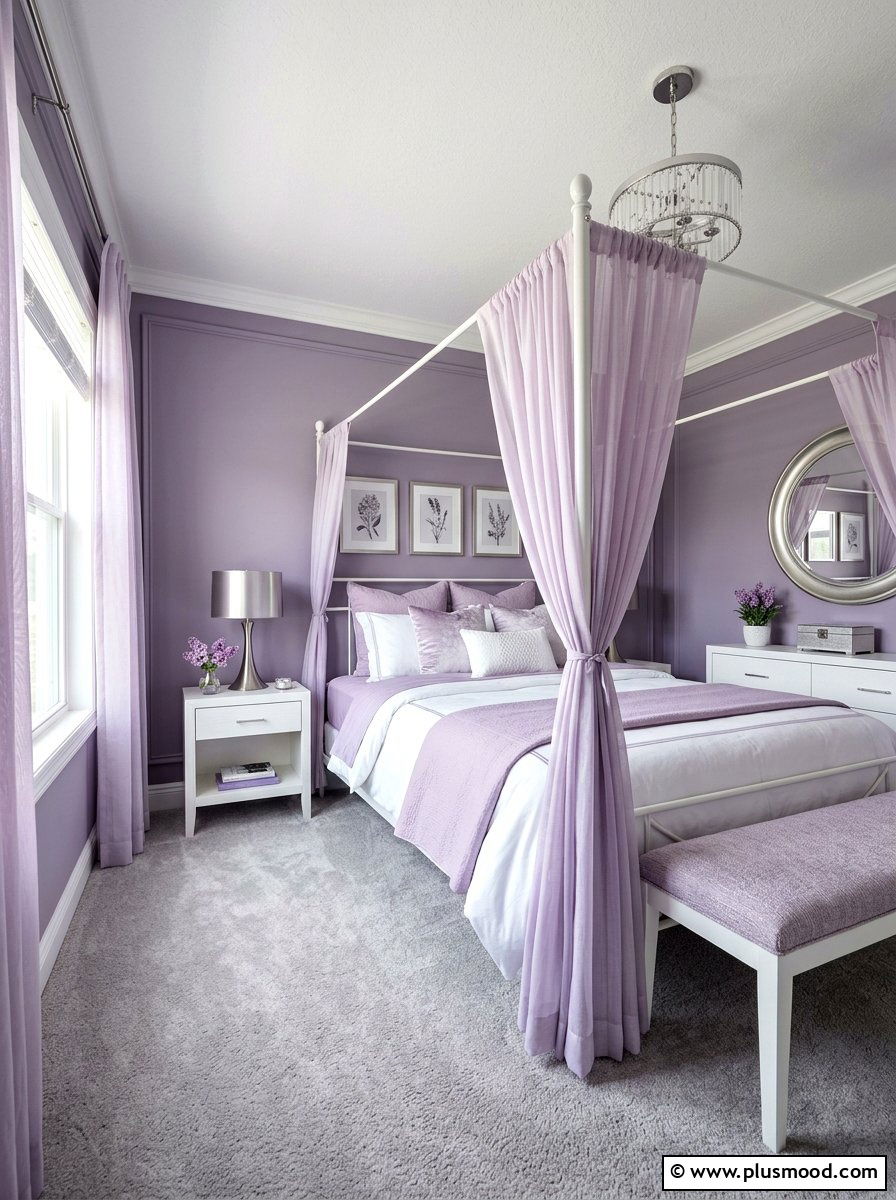 Lilac Bedroom - 25 summer bedroom color ideas