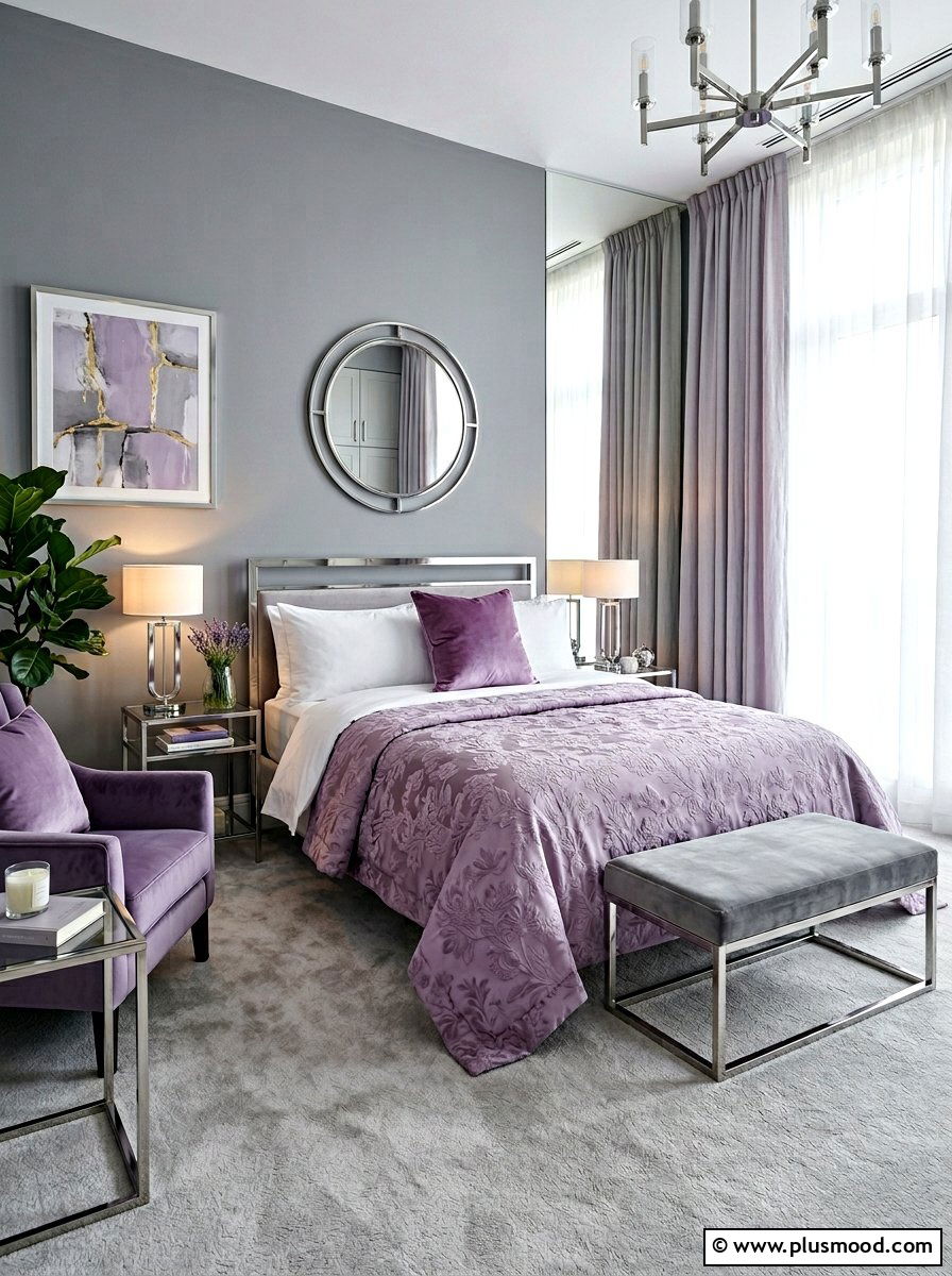 Lilac Purple Duvet - 25 summer bedding color ideas