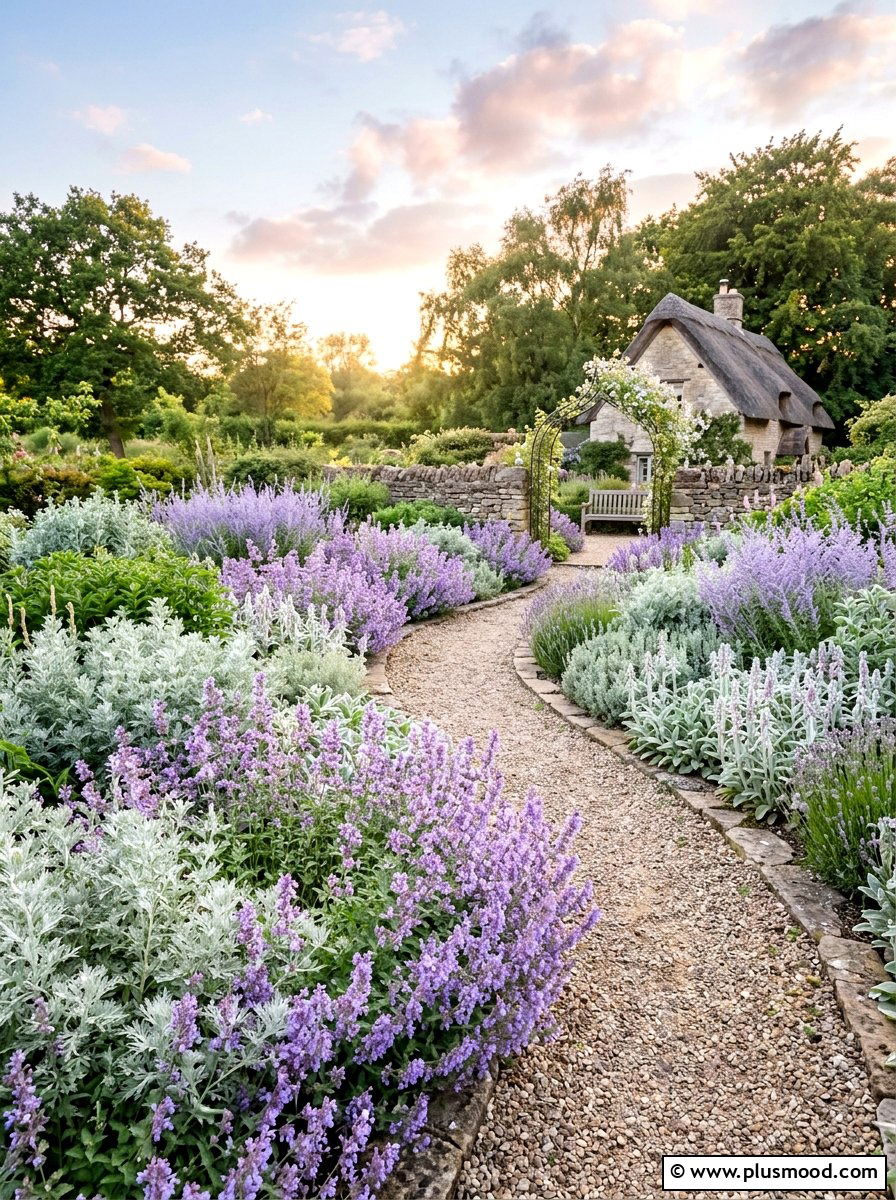 Lilac and silver garden - 25 summer garden color ideas