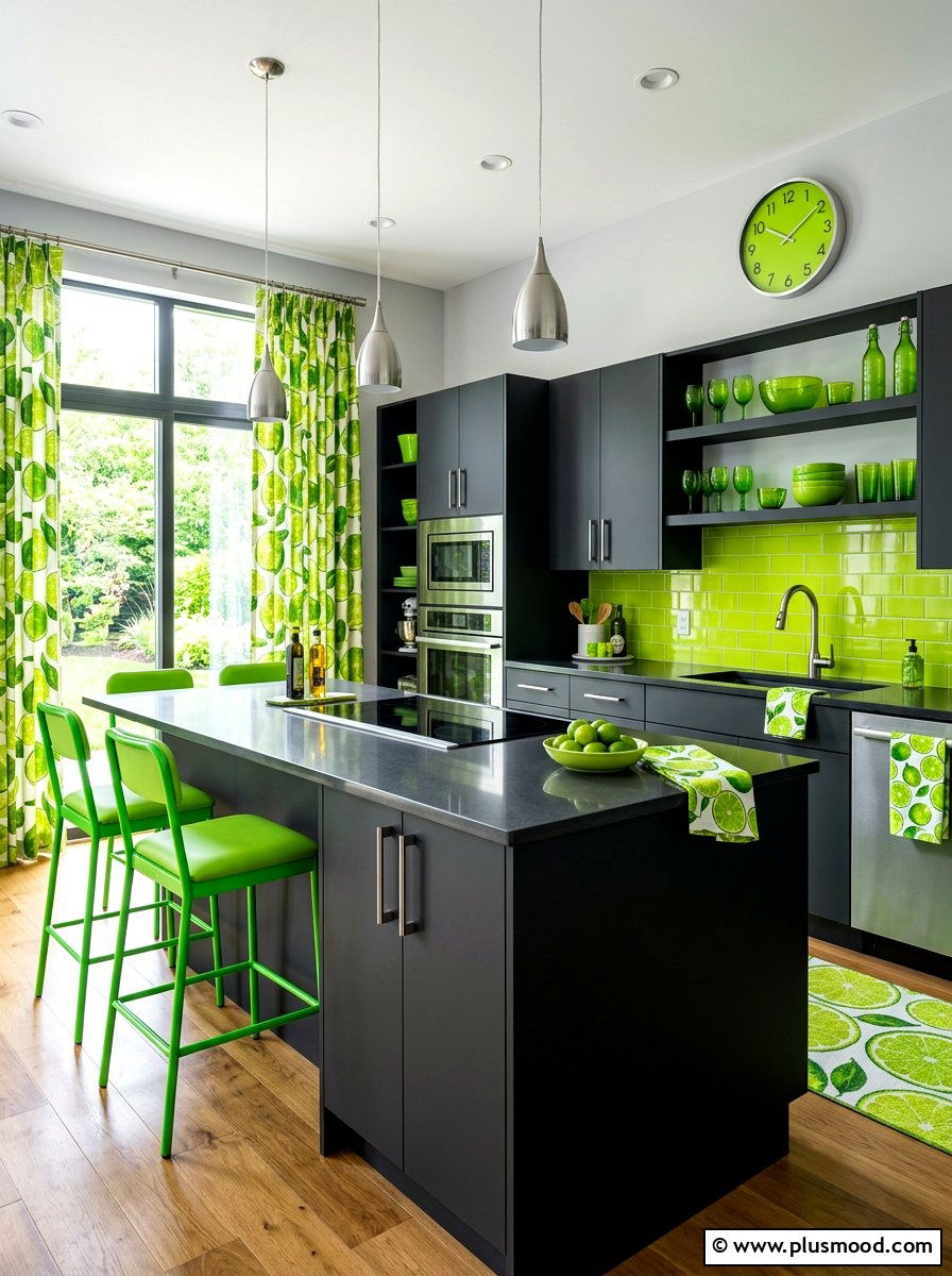 Lime zest kitchen - 25 summer fruit themed kitchen decor ideas