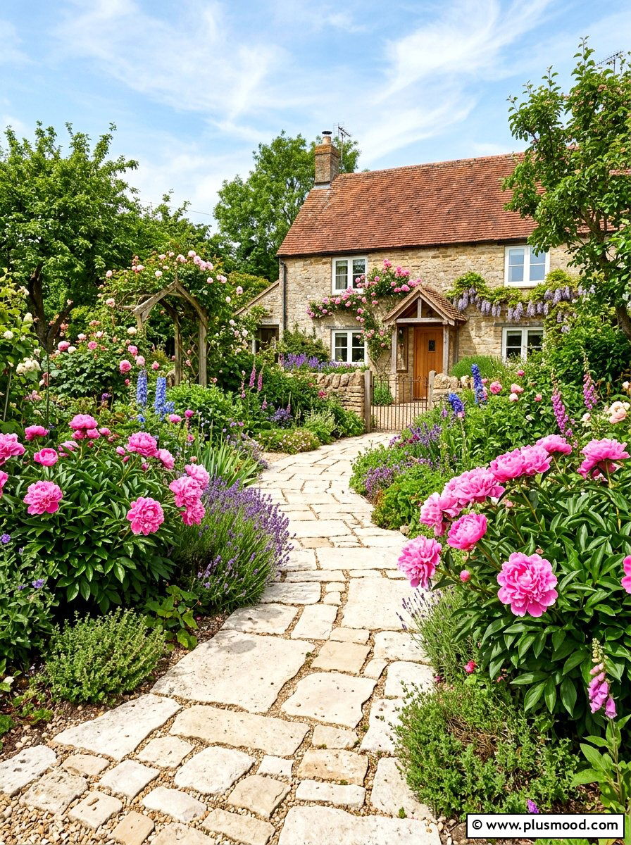 Limestone Path - 25 small backyard ideas with curved path