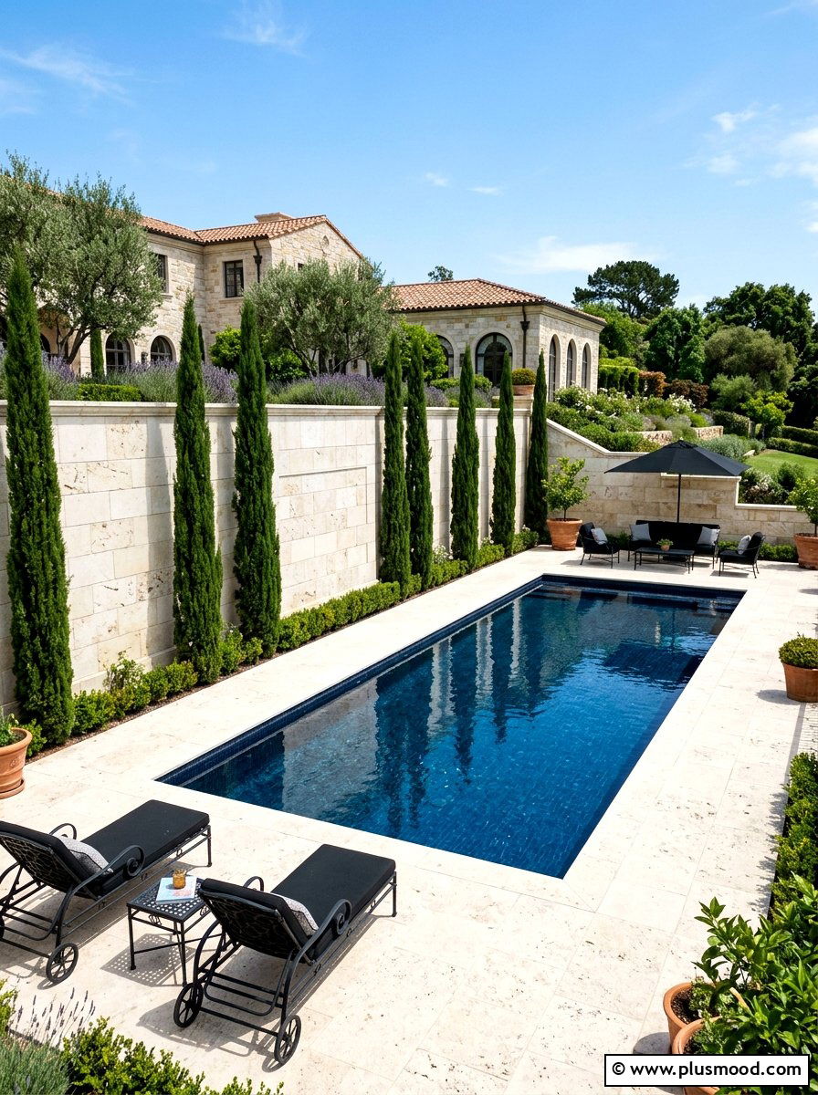 Limestone Pool Retaining Wall - 25 pool landscaping ideas with retaining wall