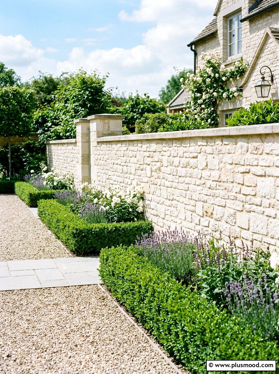 Limestone backyard wall - 25 small backyard ideas with stone wall