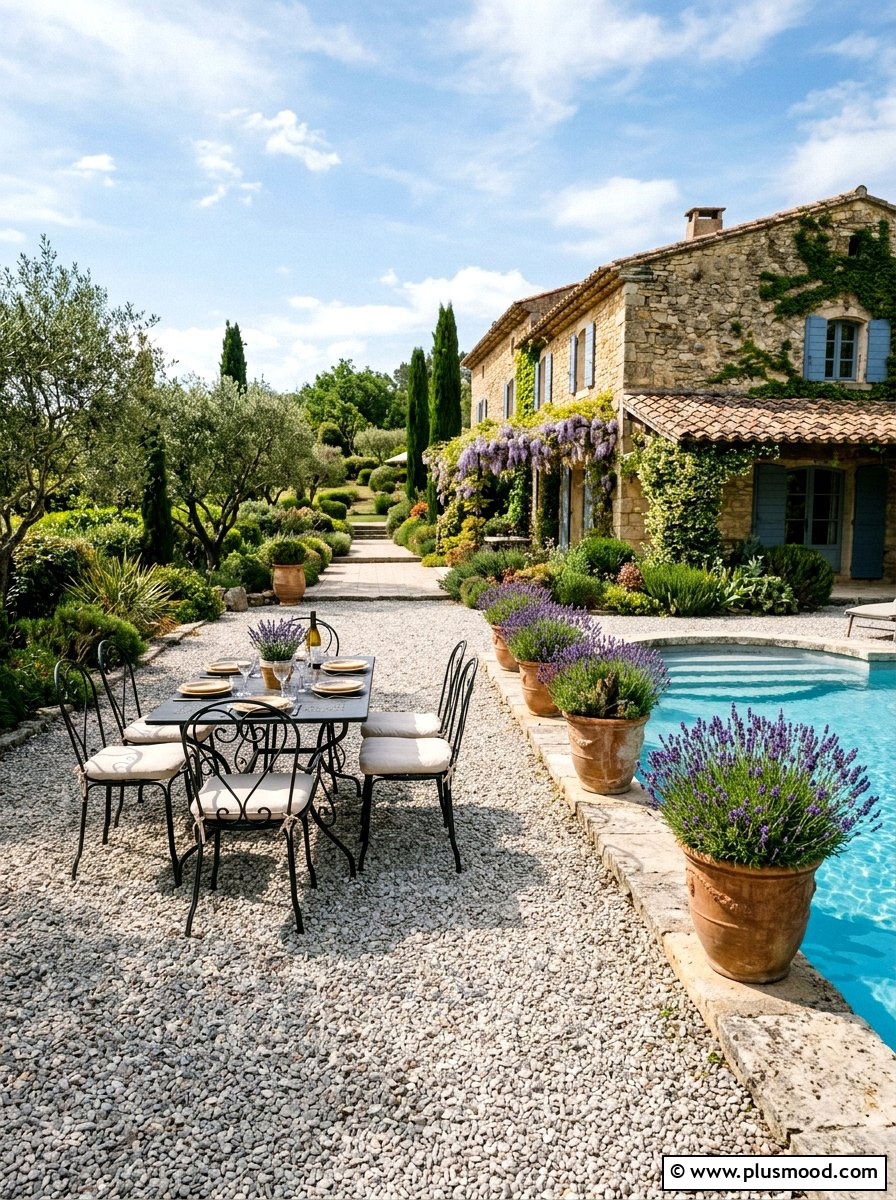 Limestone gravel pool patio - 25 pool landscaping ideas with gravel