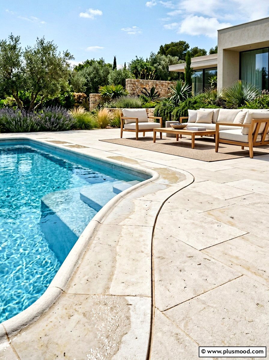 Limestone pool coping ideas - 25 pool landscaping ideas for saltwater pools