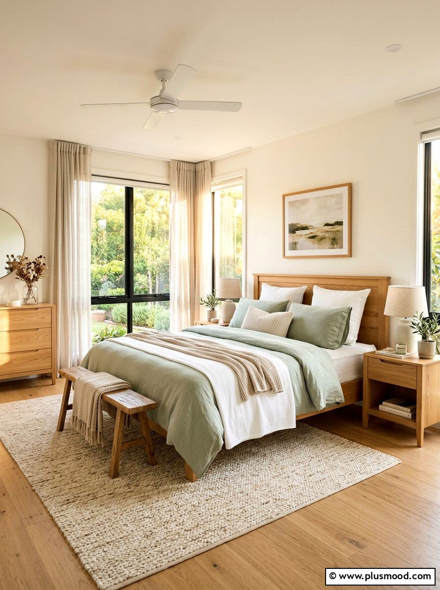 Linen Bedding Master Bedroom - 25 cozy summer home ideas