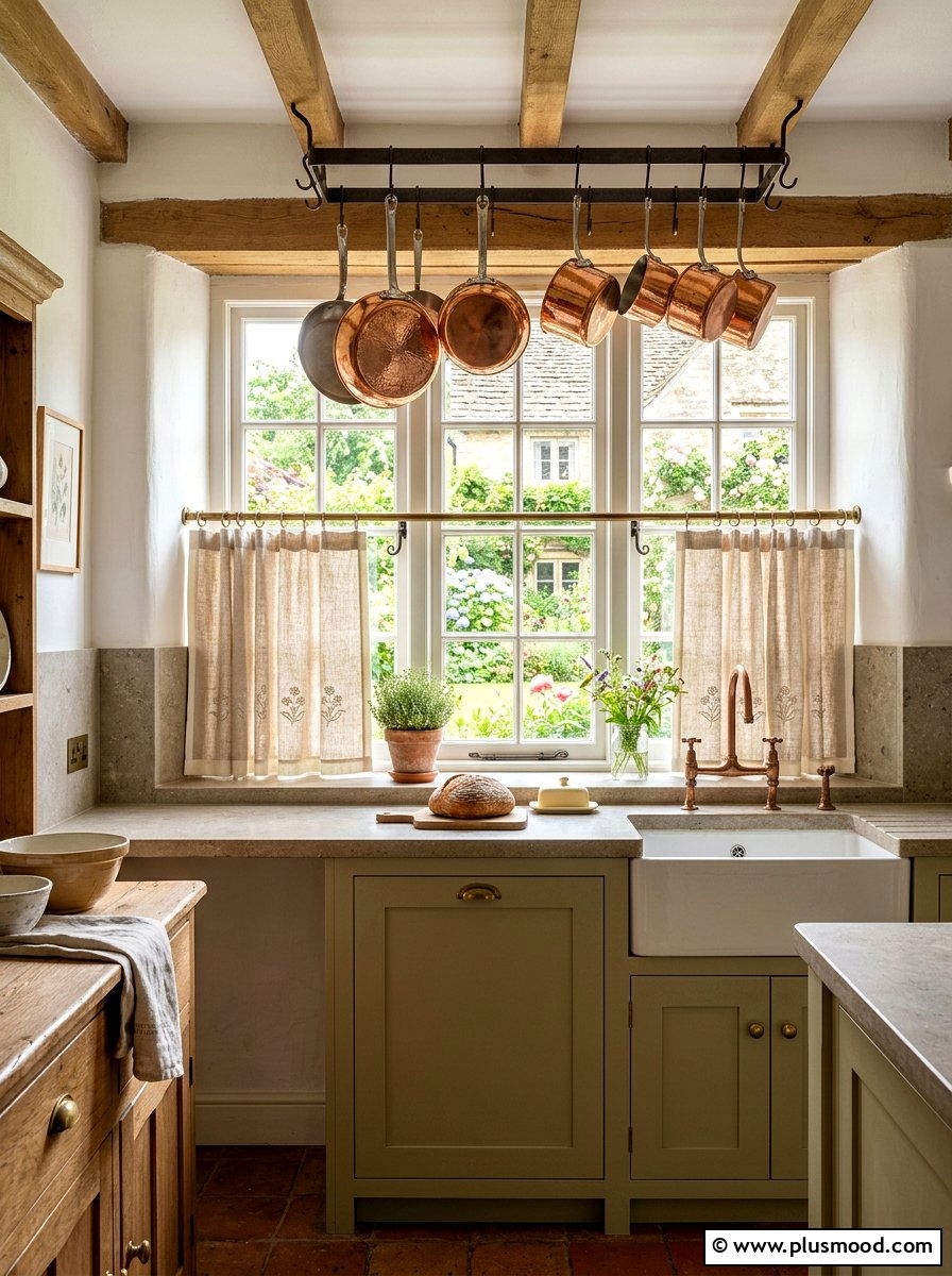 Linen Cafe Curtains - 25 summer linen decor ideas