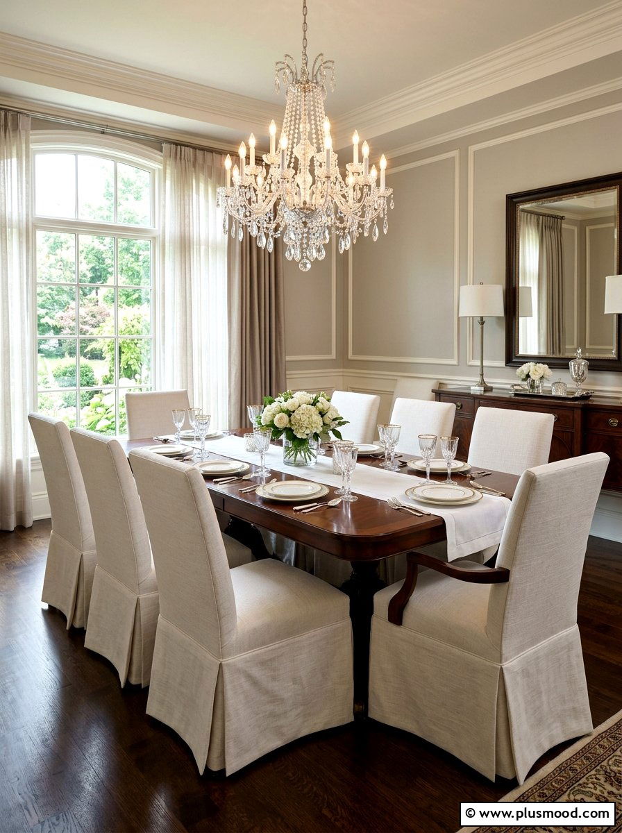 Linen Dining Chair Covers - 25 summer linen decor ideas