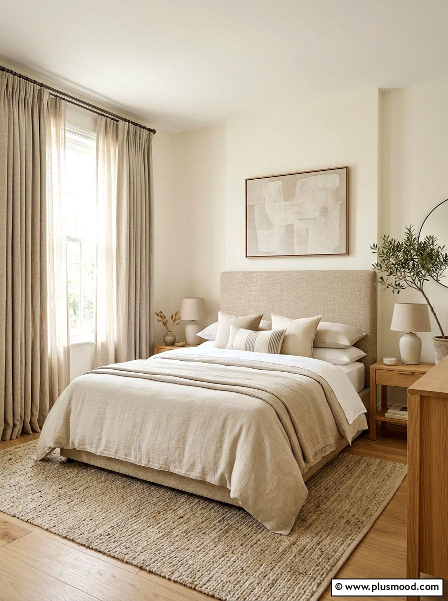 Linen Fabric Bedroom Theme