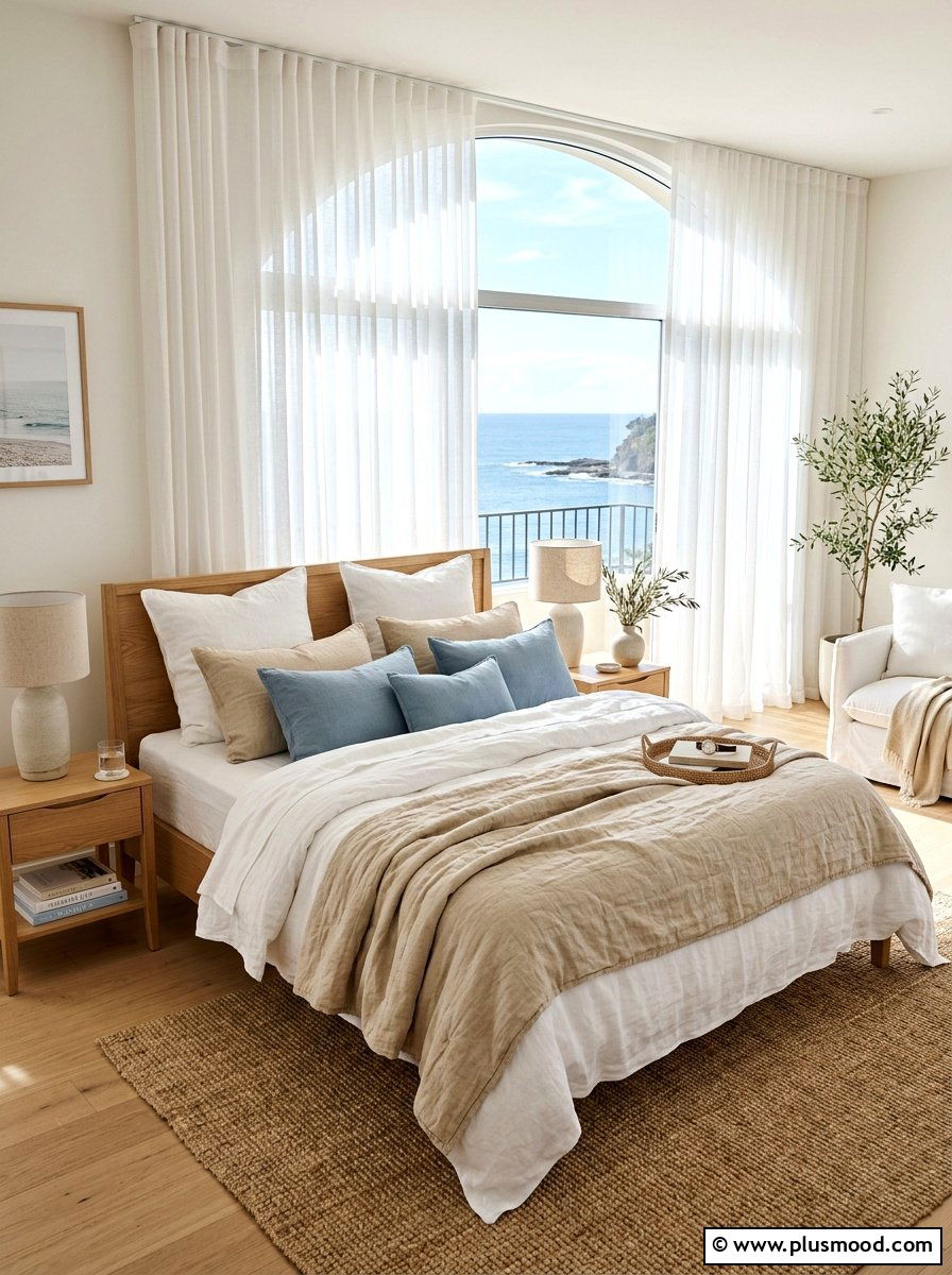 Linen Master Suite - 25 summer beach house decor ideas