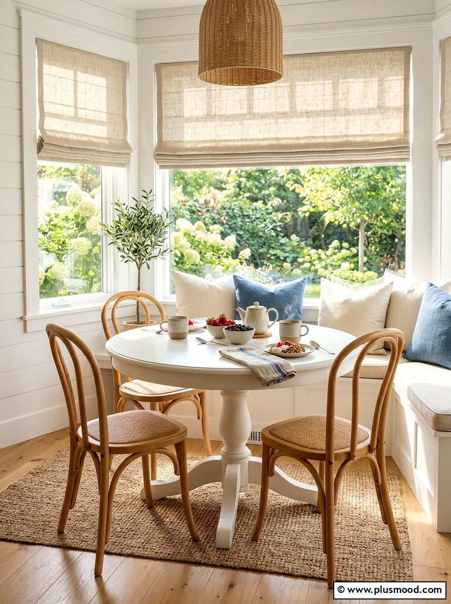 Linen Roman Shades - 25 summer linen decor ideas