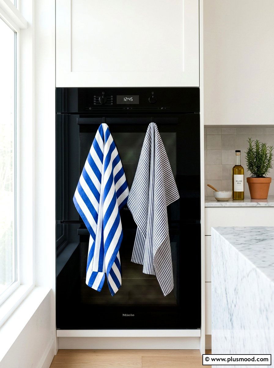 Linen Tea Towel Set - 25 summer kitchen decor ideas on a budget