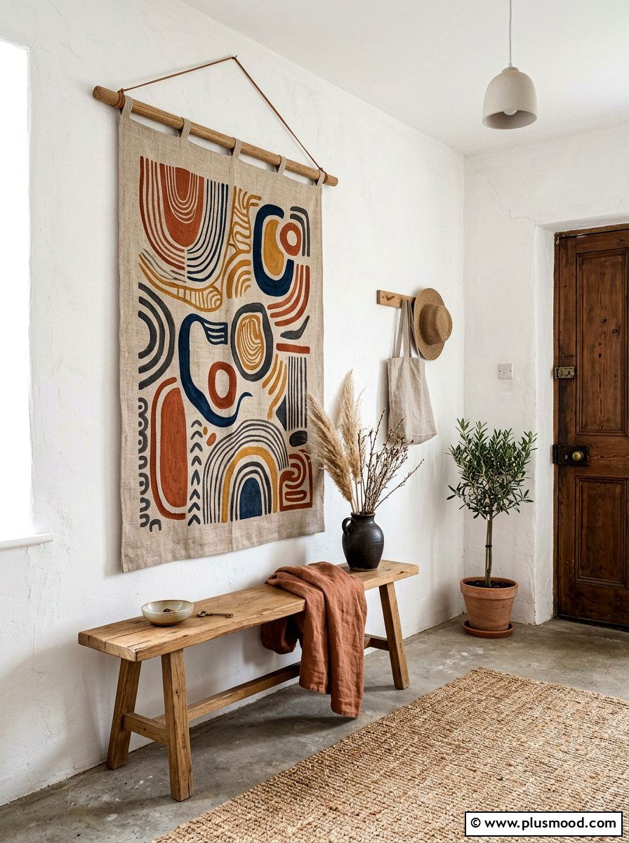 Linen Wall Hanging - 25 summer linen decor ideas