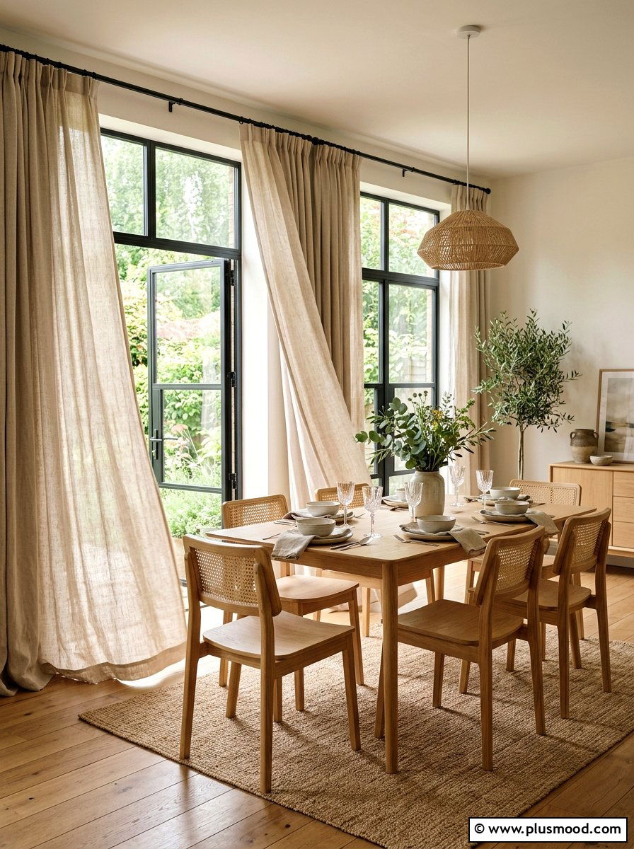 Linen Window Treatments - 25 beautiful summer home decor ideas