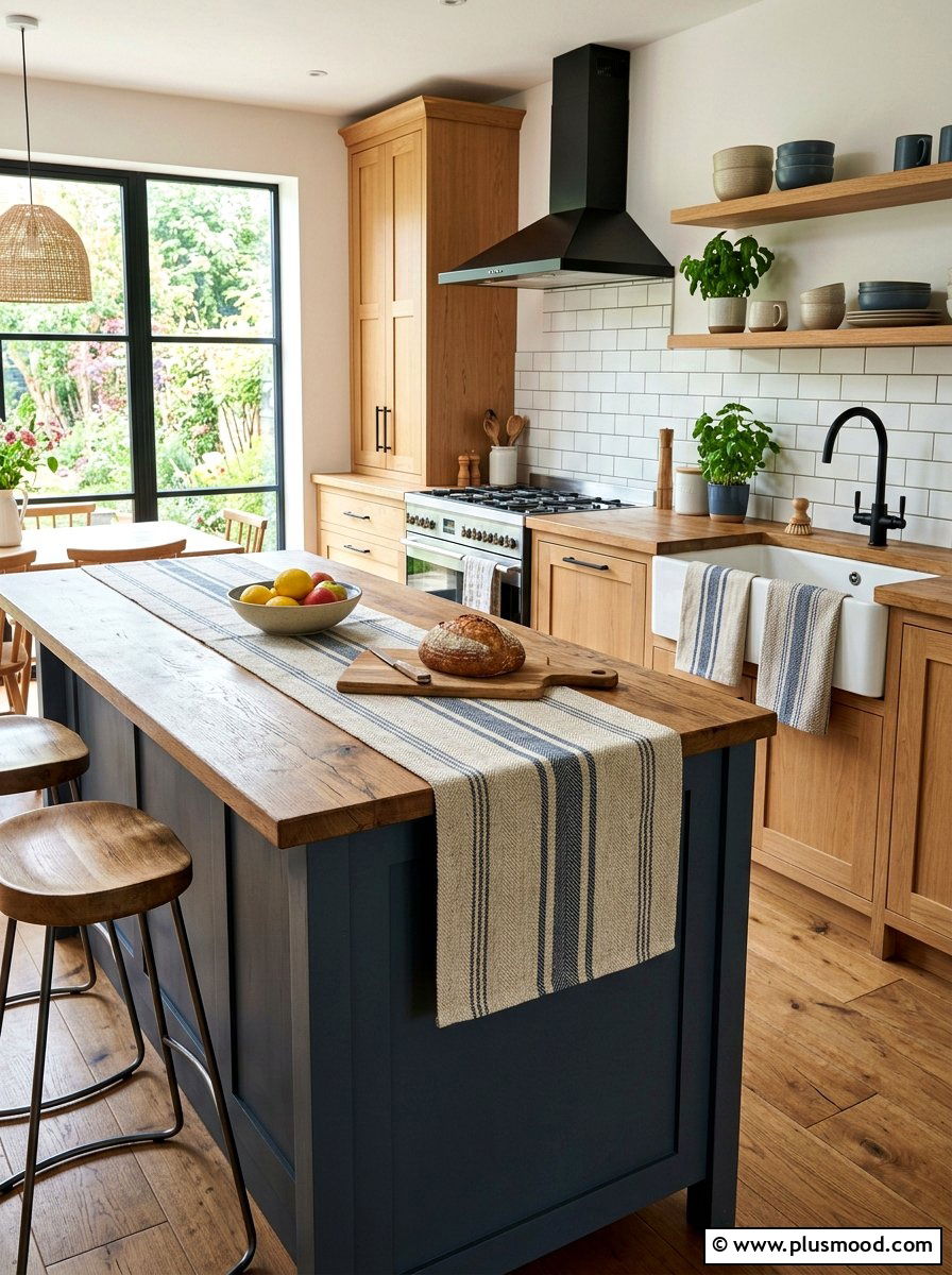 Linen kitchen textile - 25 fresh summer kitchen decor ideas