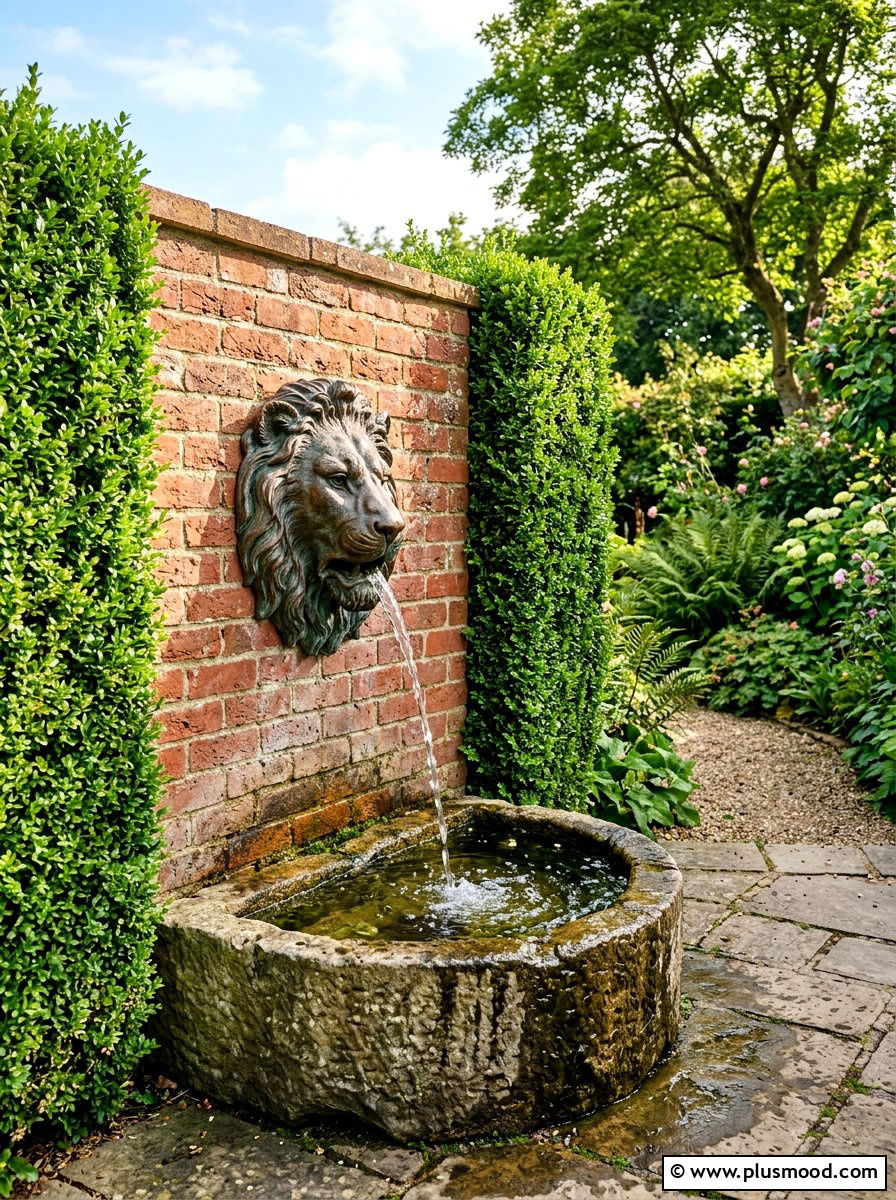 25 Small Backyard Ideas With Wall Fountain Elegance