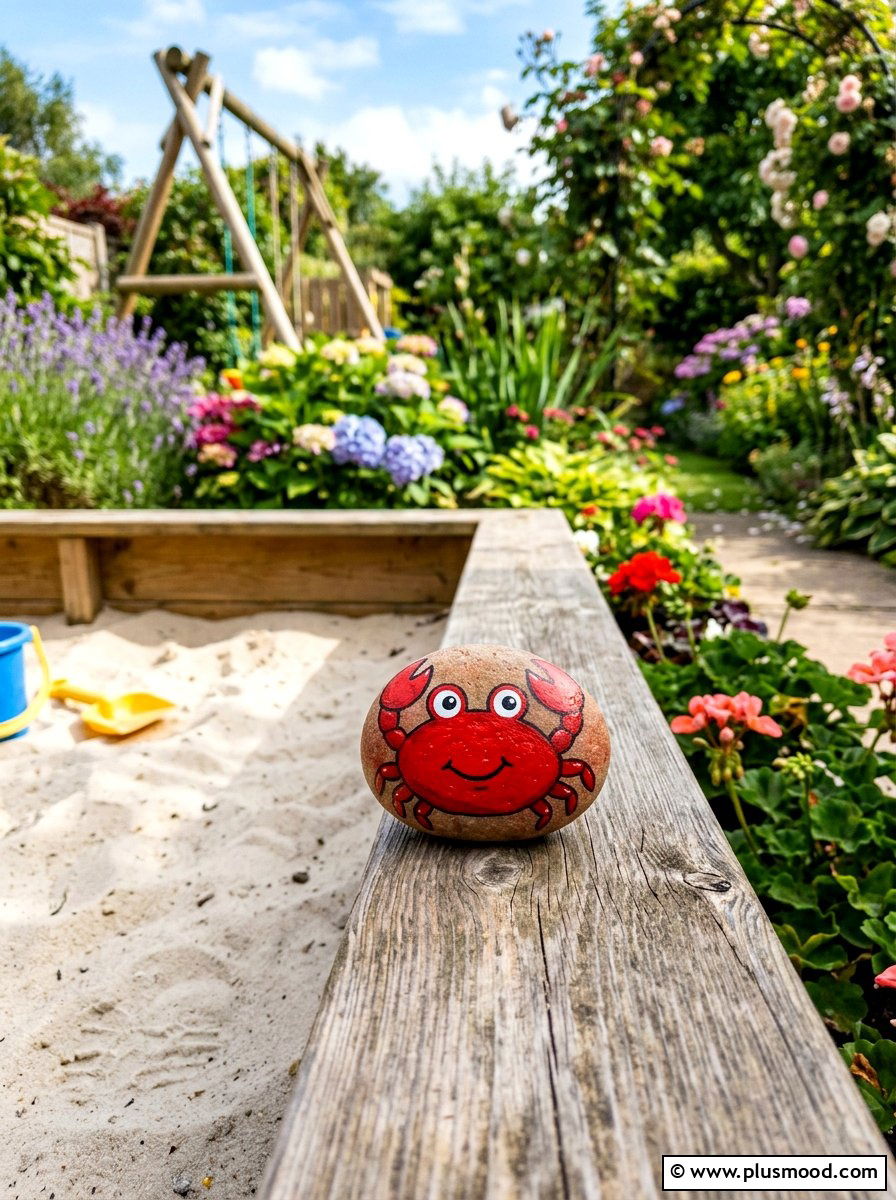 Little Red Crab - 25 painted rock ideas with beach theme