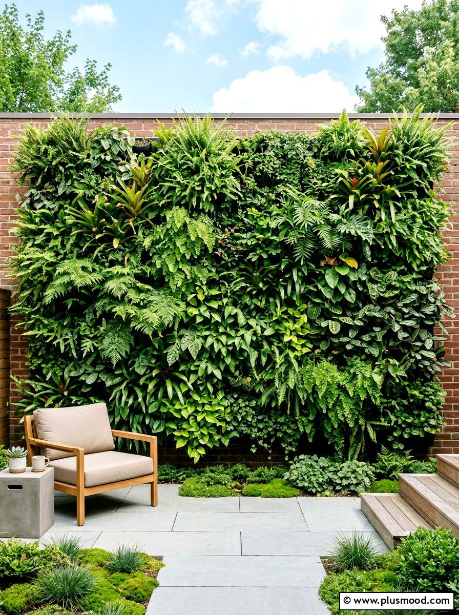 Living Green Wall Backyard - 25 small backyard ideas with vertical garden