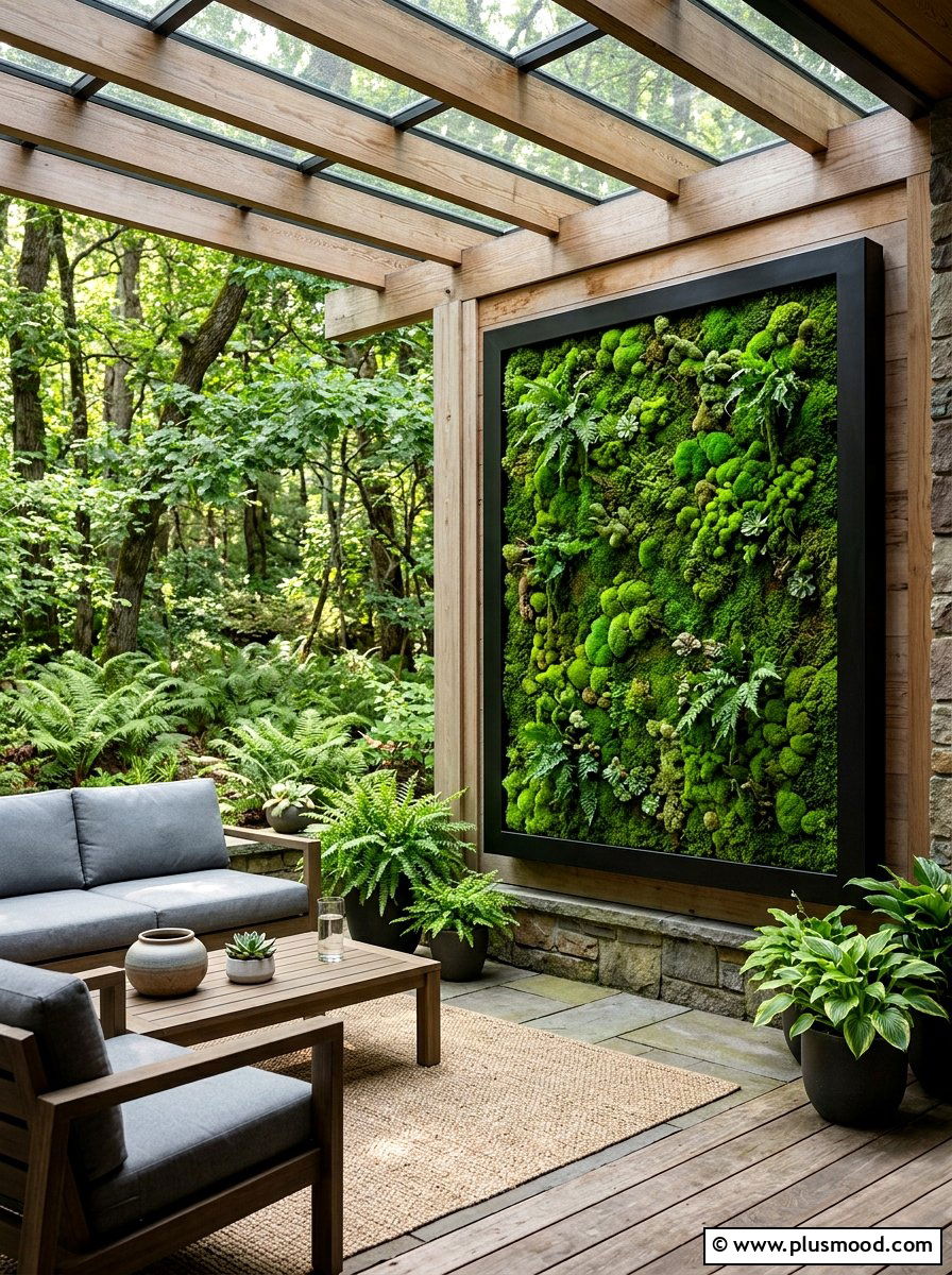 Living Moss Wall Panel - 25 summer patio wall decor ideas
