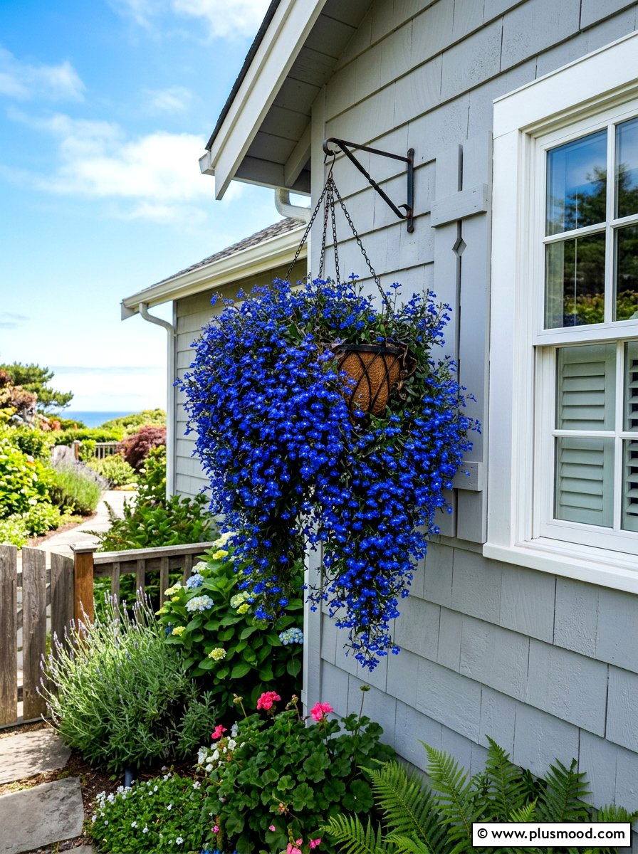 Lobelia Hanging Basket - 25 summer hanging basket ideas for summer