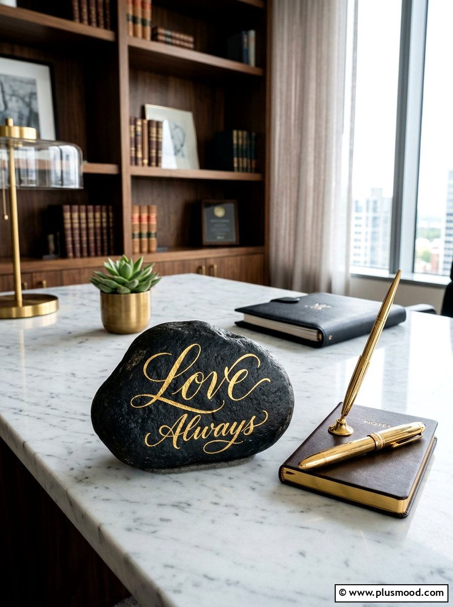 Love Script Painted Rock - 25 painted rock ideas for valentines day